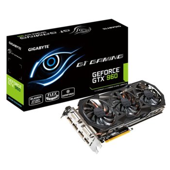 Видео карта GF GTX 960, 2GB, Gigabyte N960G1 GAMING-2GD, PCI-E 3.0, DDR5, 128bit, DisplayPort, HDMI, DVI | JAR Computers Gigabyte GV-N960G1 GAMING-2GD