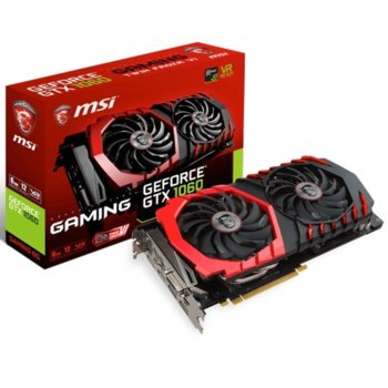 Видео карта NVIDIA GeForce GTX1060, 6GB, MSI GeForce GTX1060 GAMING 6G, PCI-E 3.0, GDDR5, 192-bit, 3x Display Port, 1x HDMI | JAR Computers Видео карта MSI GTX1060 GAMING 6G