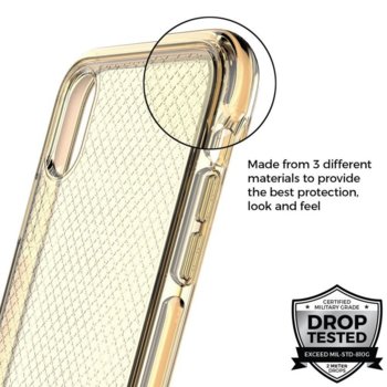 Prodigee Safetee case for iPhone XS IPH8-SAFE-GLD