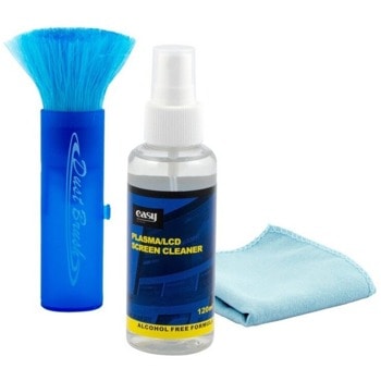 Комплект за почистване на екрани Xmart 120CB, съдържа почистващ спрей, кърпа и четка | JAR Computers Xmart 120CB