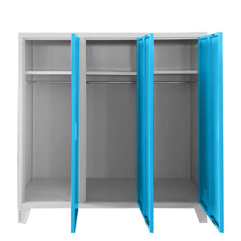 метален шкаф carmen cr-1605-3 jz - сив / светлосин