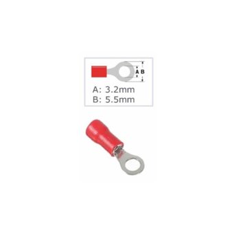 Кабелна обувка Fast ON ST-001, 100 бр., червена | JAR Computers Fast ON ST-001 Red