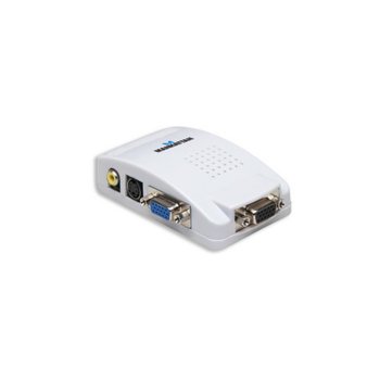 Конвертор Manhattan 150095, 1x VGA вход към 1x Composite video (RCA), S-video и HD15 (VGA) изход | JAR Computers Конвертор Manhattan 150095