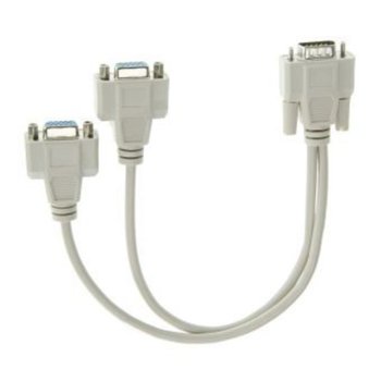 Сплитер VCom CG021, VGA(м) към 2x VGA(ж), бял | JAR Computers VCom VGA(м) към 2x VGA(ж) CG021-0.2m