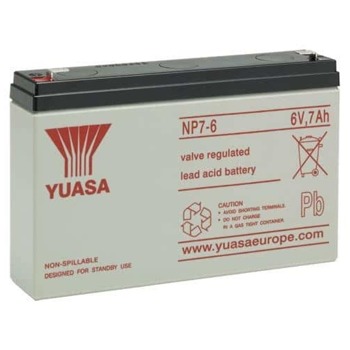 Акумулаторна батерия Yuasa NP7-6, 6V, 7Ah, VRLA, F1 конектори image