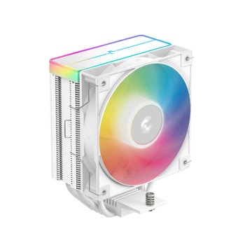 Охлаждане за процесор DeepCool AG400 White, съвместимост със сокети Intel LGA 1851/1700 & AMD AM5/AM4 | JAR Computers охлаждане за процесор deepcool ag400 бял