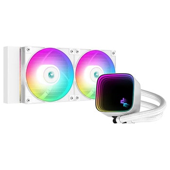 Водно охлаждане за процесор DeepCool LS520 SE WH, съвместимост със сокети Intel LGA1700/1200/1151/1150/1155 & AMD AM5/AM4 | JAR Computers DeepCool LS520 SE WH R-LS520-WHAMMM-G-1