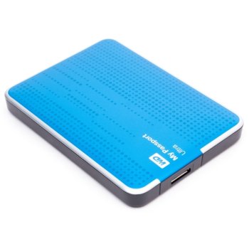 Твърд диск 1TB WD My Passport Ultra, син, 2.5" (6.35 cm), външен, 256bit криптиране, USB3.0 (+захранване през USB), 3г гаранция | JAR Computers 1TB WD My Passport Ultra Blue