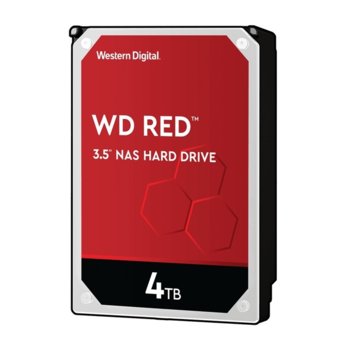Твърд диск 4TB WD Red NAS, SATA 6Gb/s, 5400rpm, 64MB, 3.5"(8.89 cm) | JAR Computers 4TB WD Caviar Red SATA3