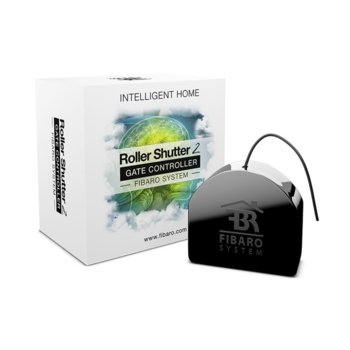 Модул за управление на щори Fibaro Roller Shutter 2, бутон за настройка, външен/вътрешен обхват 50/30м, Z-Wave стандарт на работа | JAR Computers Fibaro Roller Shutter 2
