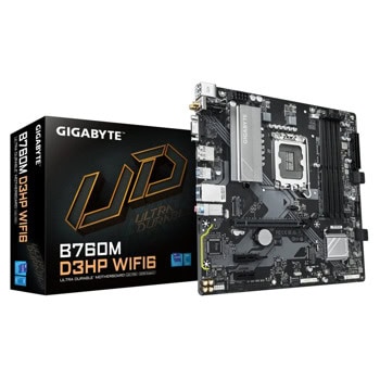 Дънна платка GIGABYTE B760M D3HP WIFI6, B760, LGA1700, DDR5, PCI-E 4.0, (DP&HDMI), 4x SATA 6Gb/s, 2x M.2, Wi-Fi 6, Bluetooth 5.3, Micro ATX | JAR Computers Дънна платка GIGABYTE B760M D3HP WIFI6