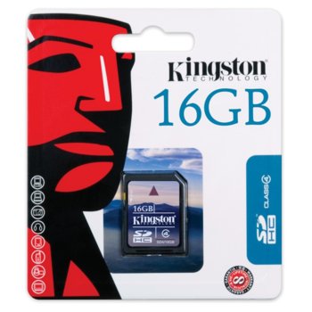 16GB SDHC, Kingston, Class4