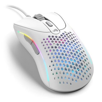 Мишка Glorious Model D 2, оптична (26 000dpi), USB, бяла, Glorious BAMF 2.0 сензор, RGB подсветка, 6 програмируеми бутона | JAR Computers Glorious Model D 2 Matte White GLO-MS-DV2-MW