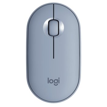 Мишка Logitech Pebble M350 Wireless Mouse 910-005719, оптична (1000 dpi), безжична, USB, синя, тънка/умалена image