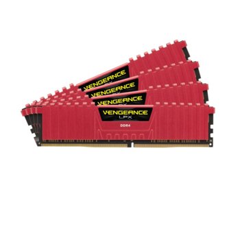 16GB 4x 4GB DDR4 2666MHz Corsair Vengeance LPX Red