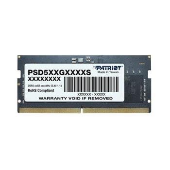 Памет 8GB DDR5 4800MT/s, SO-DIMM, Patriot Signature PSD58G480041S, 1.1V | JAR Computers Patriot Signature 8GB DDR5 4800MHz
