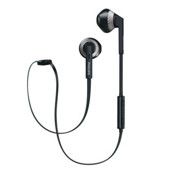 Philips Bluetooth слушалки с микрофон, цвят черен