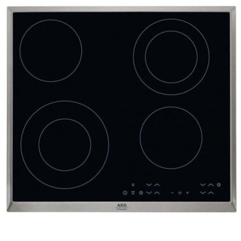 Плот за вграждане AEG HK 634021XB, 4 нагревателни зони, 7 степени на мощност, функция Stop & Go за кратки паузи, черен | JAR Computers AEG HK 634021XB