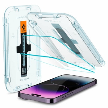 Протектор от закалено стъкло /Tempered Glass/ Spigen Glas.tR EZ Fit Tempered Glass, 2 броя, за iPhone 14 Pro | JAR Computers Spigen Glas.tR EZ Fit iPhone 14 Pro AGL05214