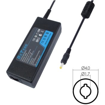 Захранване (заместител) за лаптопи HP 19V/4.74A/90W, 4.0 x 1.7 | JAR Computers Адаптер DeTech за HP 90W 19V/4.74A 4.0*1.7