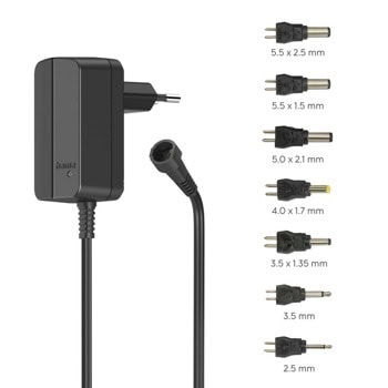 Захранване (заместител) за лаптопи, универсално, 12V/3.6W, 7 конектора | JAR Computers Hama 223611