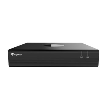 Хибриден видеорекордер RaySharp RS-D8004AS-N-T, 4-канален, H.265+/H.265/H.264+/H.264, 1x SATA до 8TB, 2x USB 2.0, 1x RJ45, 1x HDMI | JAR Computers RaySharp RS-D8004AS-N-T