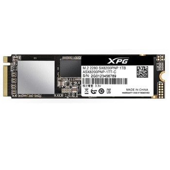 Памет SSD 1TB A-Data XPG SX8200 Pro, PCIe NVMe, M.2 (2280), скорост на четене 3500MB/s, скорост на запис 3000MB/s | JAR Computers ADATA XPGSX8200P 1TB ASX8200PNP-1TT-C