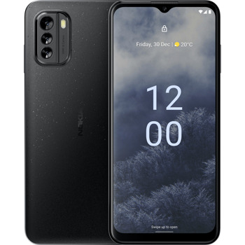 Смартфон Nokia G60 (черен), поддържа 2 sim карти, 6.58" (16.71 cm) IPS LCD, 120Hz дисплей, осемядрен Snapdragon 695 5G 2.2 GHz, 6GB RAM, 128GB Flash памет (+microSD слот), 50.0 + 5.0 + 2.0 & 8.0 MPix камера, Android, 190 g. | JAR Computers Nokia G60 5G DS 6/128 BLACK