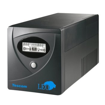 UPS Tescom Leo Series 650A, 650VA/390W, LCD дисплей, Line Interactive, Mini Tower | JAR Computers Tescom 650A LCD Leo Series