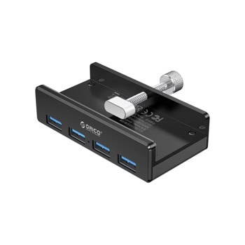 USB хъб Orico MH4PU-BK, 4 порта, от USB Type-A към 4x USB 3.0 Type-A, черен | JAR Computers USB хъб Orico MH4PU-BK