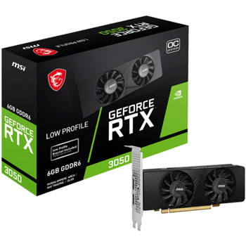 Видео карта Nvidia GF RTX 3050, 6GB, MSI LowProfile, OC, PCI-E 4.0, GDDR6, 96-bit, DisplayPort, HDMI | JAR Computers MSI GeForce RTX 3050 LP OC 912-V812-025