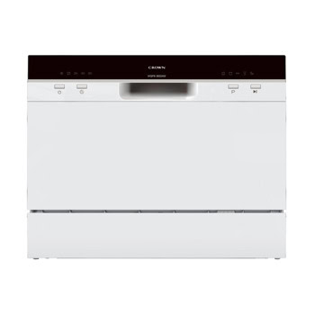 Съдомиялна Crown WQP6-3602AW, енергиен клас F, 6 комплекта, 5 програми, отложен старт, бяла | JAR Computers Crown WQP6-3602AW