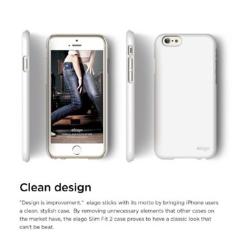 Elago S6P Slim Fit 2 Case + HD Clear Film white