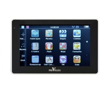 Навигация за автомобил Privileg 50MT-V2, 5" (12.7cm), сензорен екран, 4GB вградена памет (+microSD слот), без вградени карти | JAR Computers GPS Privileg 50MT-V2 без карта на България