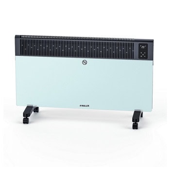 Конвектор Finlux FCH-3090 WGLS, 2000W, 2 степени на мощност, до 25 м2 отопляема площ, таймер, IP24 защита, син | JAR Computers Конвектор Finlux FCH-3090 WGLS