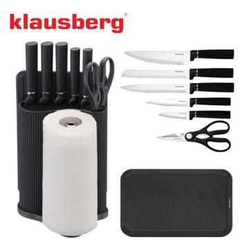 комплект ножове klausberg kb 7977 8 части черен