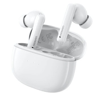 Слушалки Ugreen HiTune T3 (90206), безжични, Bluetooth, микрофон, шумопотискащи, до 7 часа време на работа, бели | JAR Computers Слушалки Ugreen HiTune T3 White 90206