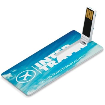Памет 8GB USB Flash Drive, Credit Card, USB 2.0, бяла | JAR Computers Credit Card USB 2.0 8GB
