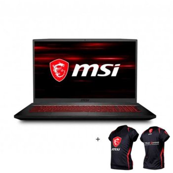 Лаптоп MSI GF75 Thin 10SCSR (9S7-17F412-470), шестядрен Comet Lake Intel Core i7-10750H 2.6/5.0 GHz, 17.3" (43.94 cm) Full HD IPS 144Hz Anti-Glare Display & GF GTX 1650 Ti 4GB, (HDMI), 8GB DDR4, 512GB SSD, 1x USB 3.2 Type-C, No OS | JAR Computers MSI GF75 Thin 10SCSR 9S7-17F412-470