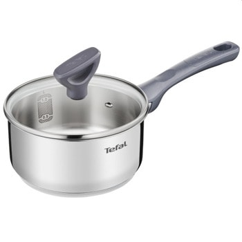 Касерола Tefal G7122255, неръждаема стомана, титаниево покритие, 16 см диаметър, капак, сребрист | JAR Computers Tefal G7122255