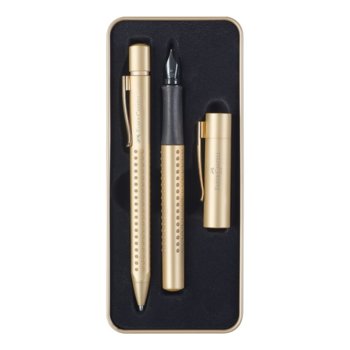 Химикалка и писалка Faber-Castell XB и M Grip 2011, син цвят на писане, златисти | JAR Computers Faber-Castell Химикалка XB и Писалка М Grip 2011 G