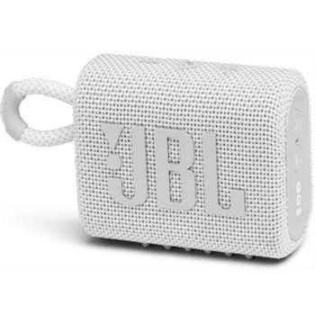 Тонколона JBL Go 3 White, 1.0, 4.2W, Bluetooth 5.1, бяла, до 5ч. време на работа, водоустойчива IP67 | JAR Computers JBL Go 3 White JBLGO3WHT