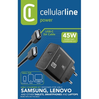 Cellularline USB C Charger Kit 45W IT9259