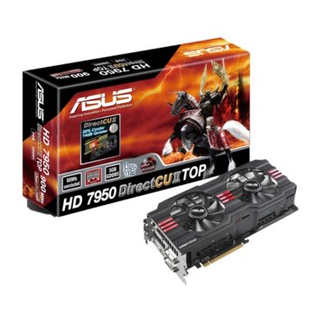 Видео карта AMD 7950, 3GB, Asus HD7950-DC2T-3GD5-V2 +подарък игра "Sleeping Dogs", PCI-E 3.0, DDR5, 384bit, HDMI, 2x DVI, DisplayPort | JAR Computers AMD 7950