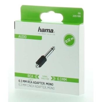 Hama 6.35 mm Jack m - RCA f 205188 205188