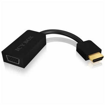 Преходник Raidsonic ICY BOX IB-AC502, от HDMI(м) към VGA(ж), черен | JAR Computers Raidsonic ICY BOX IB-AC502