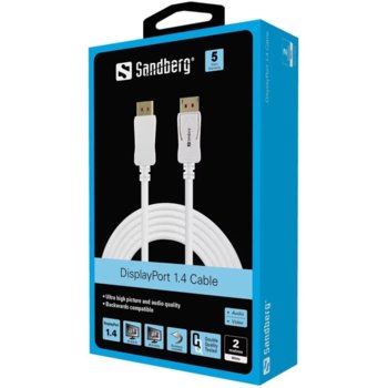 SANDBERG SNB-509-15 DisplayPort 1.4 кабел 2.0 м