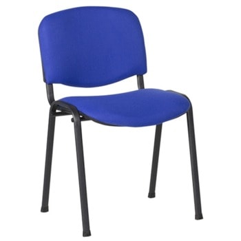 Посетителски стол Iso Black, до 120кг, еко кожа, метал, син image