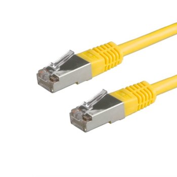Пач кабел Roline 21.99.1322, SFTP, cat.6, 0.5m, жълт | JAR Computers ROLINE 21.99.1322 S/FTP Patch Cat.6 0.5 м Жълт