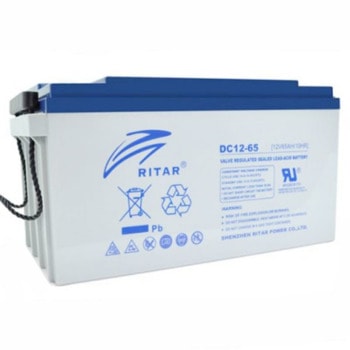 Акумулаторна батерия Ritar Power DC12-65, 12V, 65Ah, AGM, F5/M8 / F11/M6 конектори | JAR Computers Ritar Power DC12-65